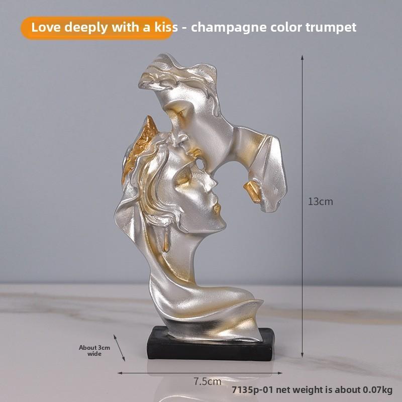 Modern Resin Minimalist Sculpture For Home Office Decor Gift For Couples Friends