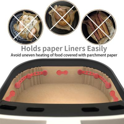 1/3 Sets Air Fryer Magnet Silicone Buckle Quick Release Air Fryer Liner Clip for Holding Down Air Fryer Parchment Paper Food Grade Air Fryer Accessory