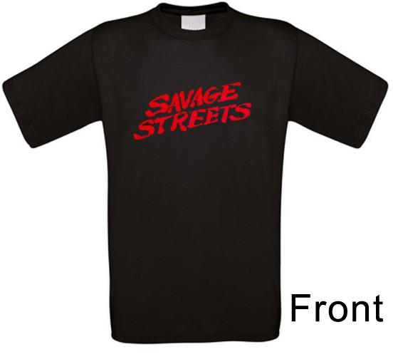 Savage Streets Movie Cult Double Sided Front Back Print T-Shirt All Sizes S