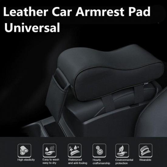 Car Center Console Arm Rest Cover Seat Box Pad PU Leather Armrest Mat Accessory