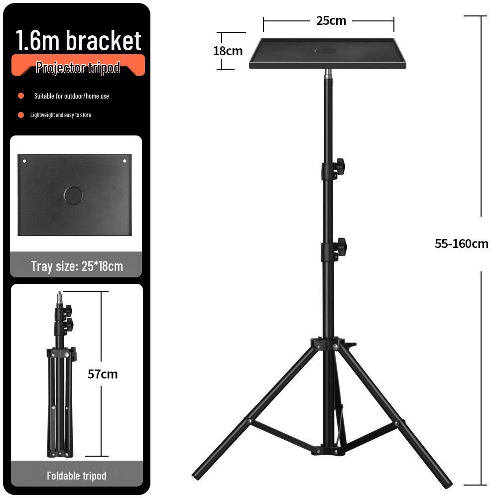 360° Rotating Projector Stand - Hole-Free Wall/Floor Mount for Living Room