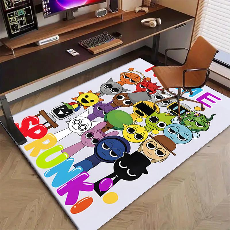 Custom SPRUNKI Mat Personalized Name, Polyester Washable Indoor Entryway Rug, Gift for Christmas, Easter, Thanksgiving Day