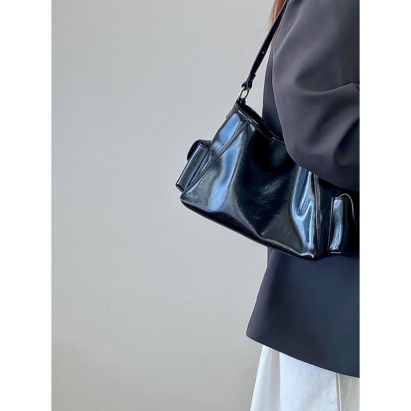 Ielgy Autumn Winter Large-Capacity Underarm Bag Fashion Commuter Messenger Shoulder Bag