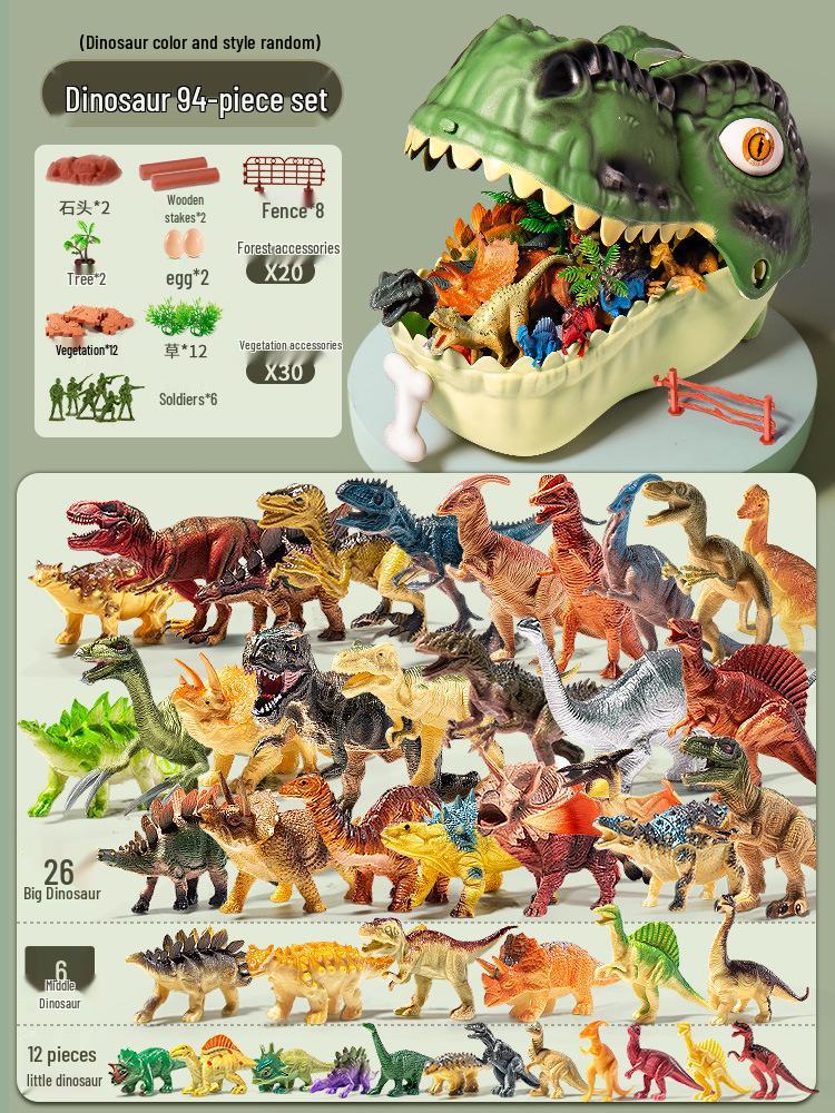 Dinosaur Toy Set: Tyrannosaurus & Triceratops Soft Rubber Figurines for Kids
