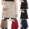 Wasserdichte Unisex-Halbschürze mit Tasche, Kellnerin, Chef-Taillenschürze, resistent, für Restaurant, Café, Schnürung, kurze Schürze