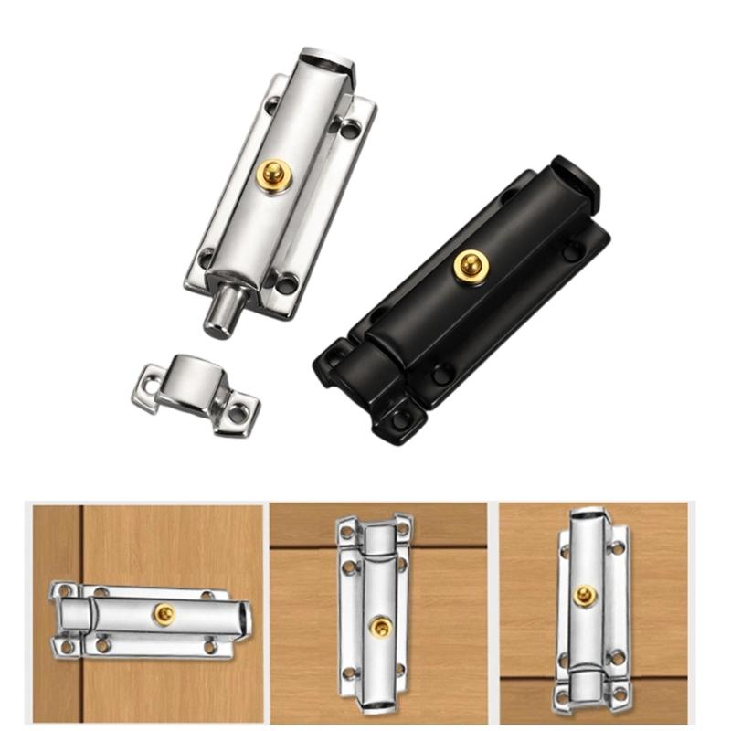 8Pcs Stainless Steel Automatic Spring Door Latches Bolt Antitheft Security Button Lock Door Hardware Easy to Install