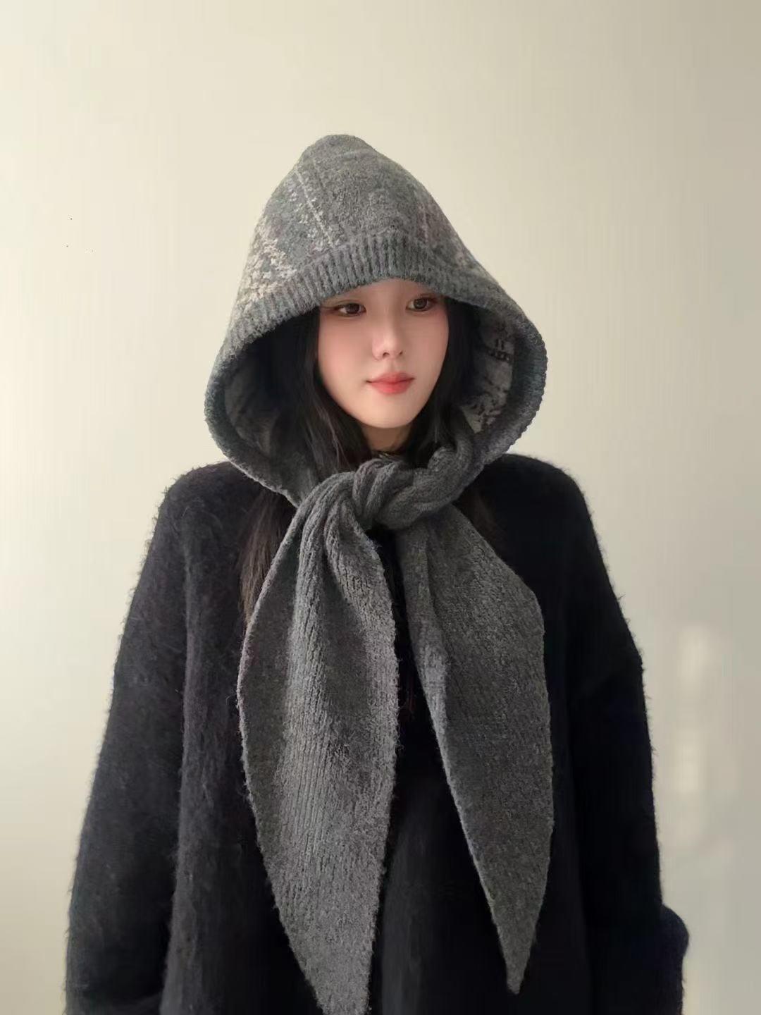 Снежинка Фэр Айл Купол Зимняя Шерсть Винтажная Шапка Рафа Теплая Защита Ушей Шапка Лей Фэн Шапка Пуловер Мода