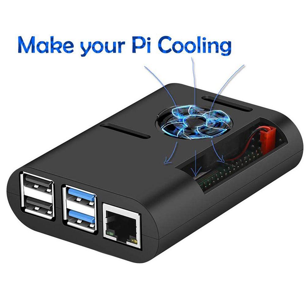 ASB Cooler for Raspberry Pi 4 Model B, Pi 4B, Pi 4 Heatsink with Cooling Fan Case Shell Cover