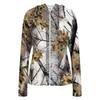 Women Lightweight Hooded Zip Up Jacket with Pockets Long Sleeve Printed Sun Protection Outerwear for Outdoor Activities