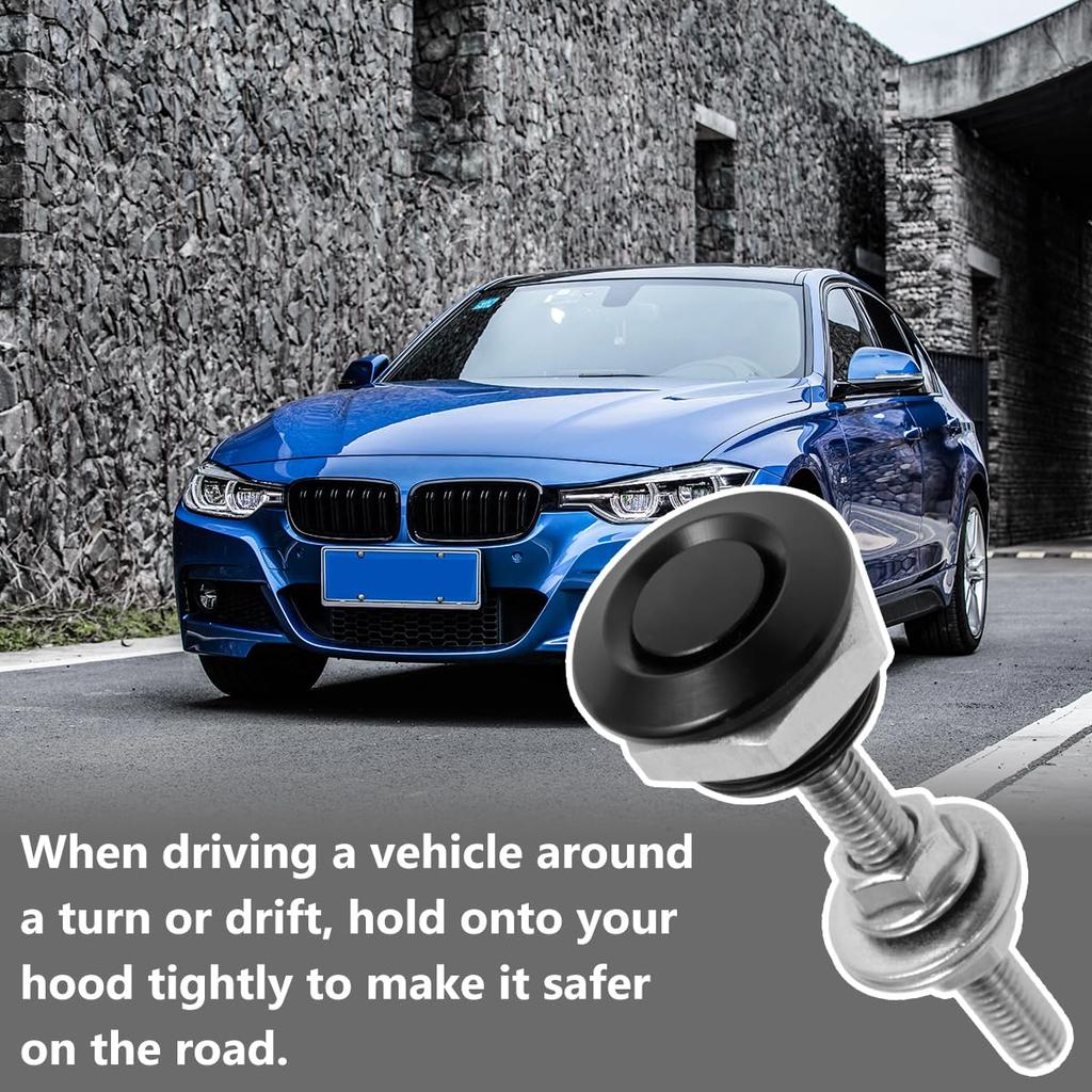 KindnessJP 4PCS Car Hood Pin Stainless Steel Car Bumper Latch Kit Aluminum Alloy Hood