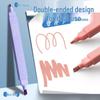 Morandi Double-Headed Fluorescent Highlighter - Fine & Thick Tips, Macaron Colors for Students