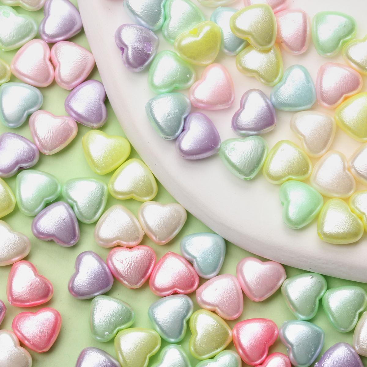 

150/200 шт. Macaron Color Love DIY Материалы Аксессуары ручной работы Цветы Ожерелье Браслет Мода Mix Color Бусины-бабочки Аксессуары Love heart/200pcs