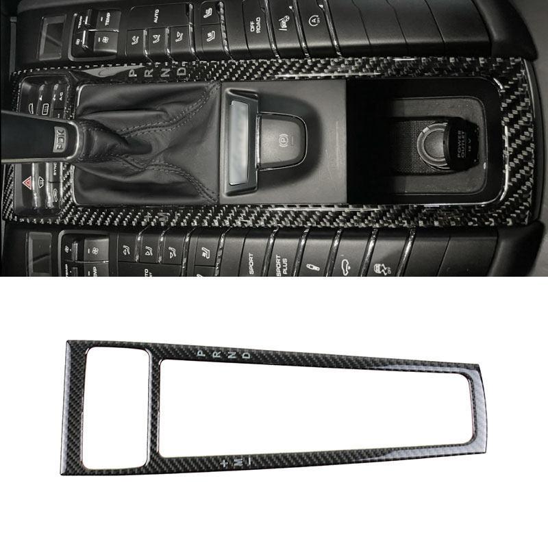 For Porsche Macan 2014 2015 2016 2017 2018  Carbon Fiber Car Center Console Gear Shift Panel Frame Cover Protective Trim