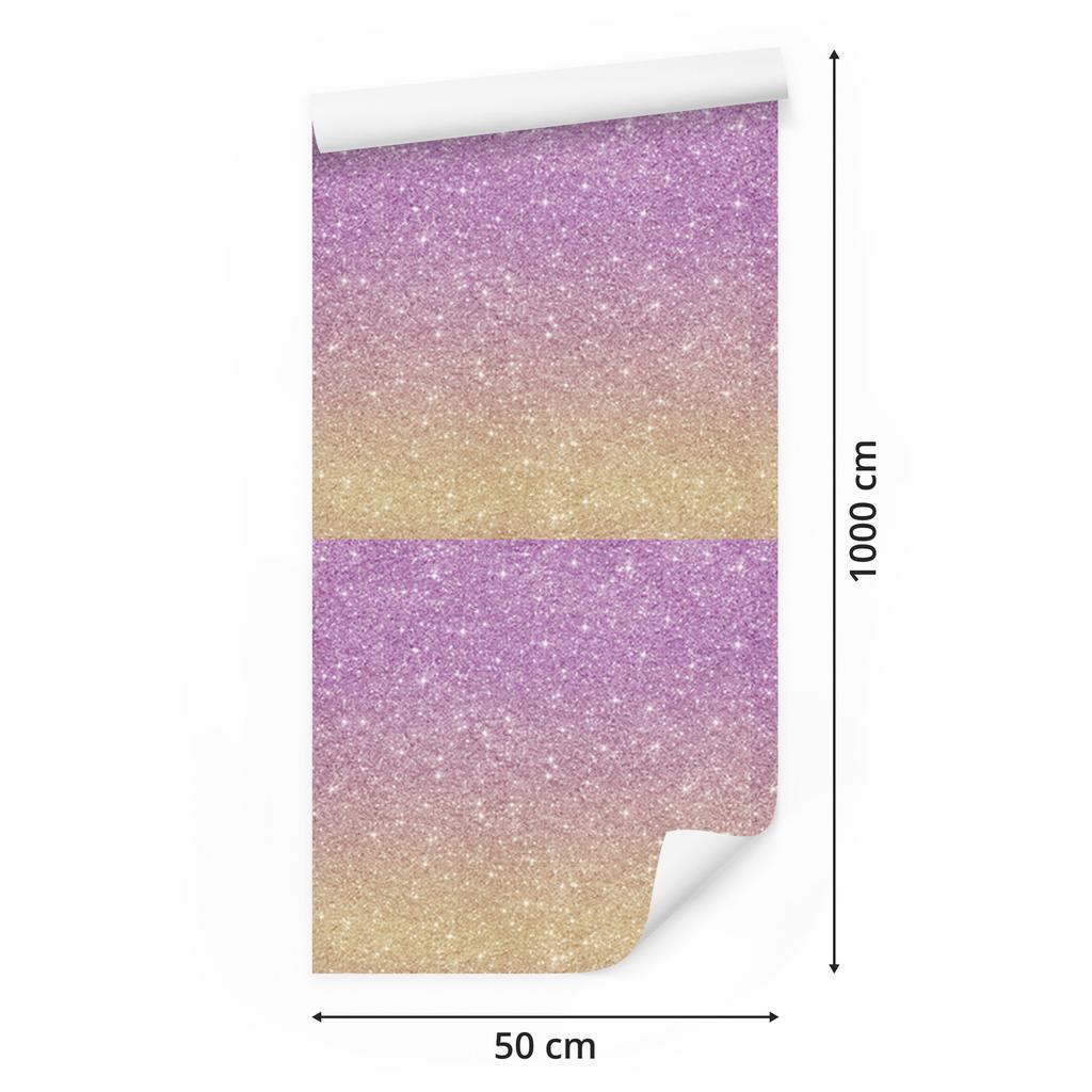 Purple and beige glitter wallpaper for living room and bedroom 50x1000