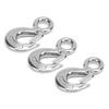 3pcs Eye Slip Hook with Safety Latch Stainless Steel Marine Lifting Eye Hoist Sling Hook1T