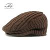Retro Wool Beret Women's Autumn and Winter Knitted Hat Fleece Warm Cap Casual Forward Hat Men