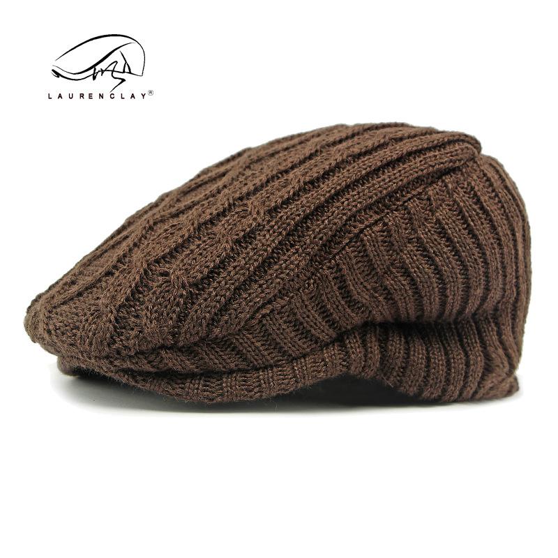 Retro Wool Beret Women's Autumn and Winter Knitted Hat Fleece Warm Cap Casual Forward Hat Men