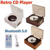 Retro CD Çalar Kablosuz Bluetooth 5.0 Hoparlör Şarj Edilebilir Taşınabilir Ev Müzik Çalar USB 3.5mm AUX Masaüstü CD Çalar Telefon için