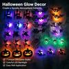 8 BUC/24 BUC Autocolant de Perete LED Halloween 3D Gol Lumină de Noapte Liliac Dovleac, Păianjen Vrăjitoare Castel Fantomă Petrecere Decorare Perete Ornament