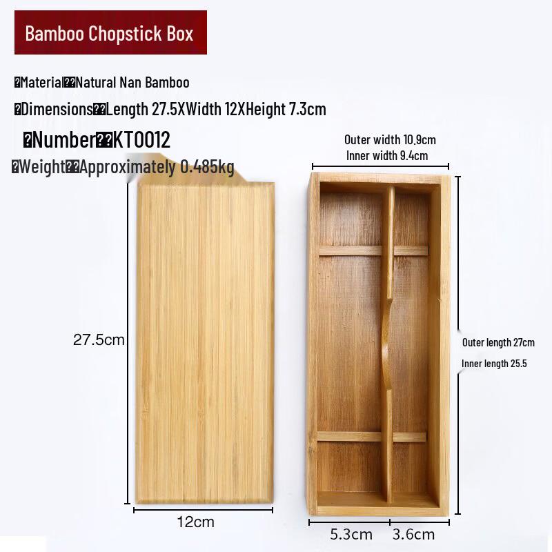 

Bamboo Chopstick Holder and Storage Box