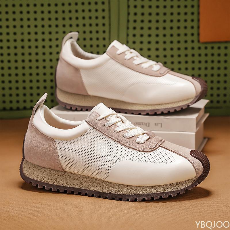 Sapatos masculinos da moda primavera outono populares retrô versátil casuais confortáveis masculinos de sola grossa resistentes ao desgaste modernos sapatos esportivos