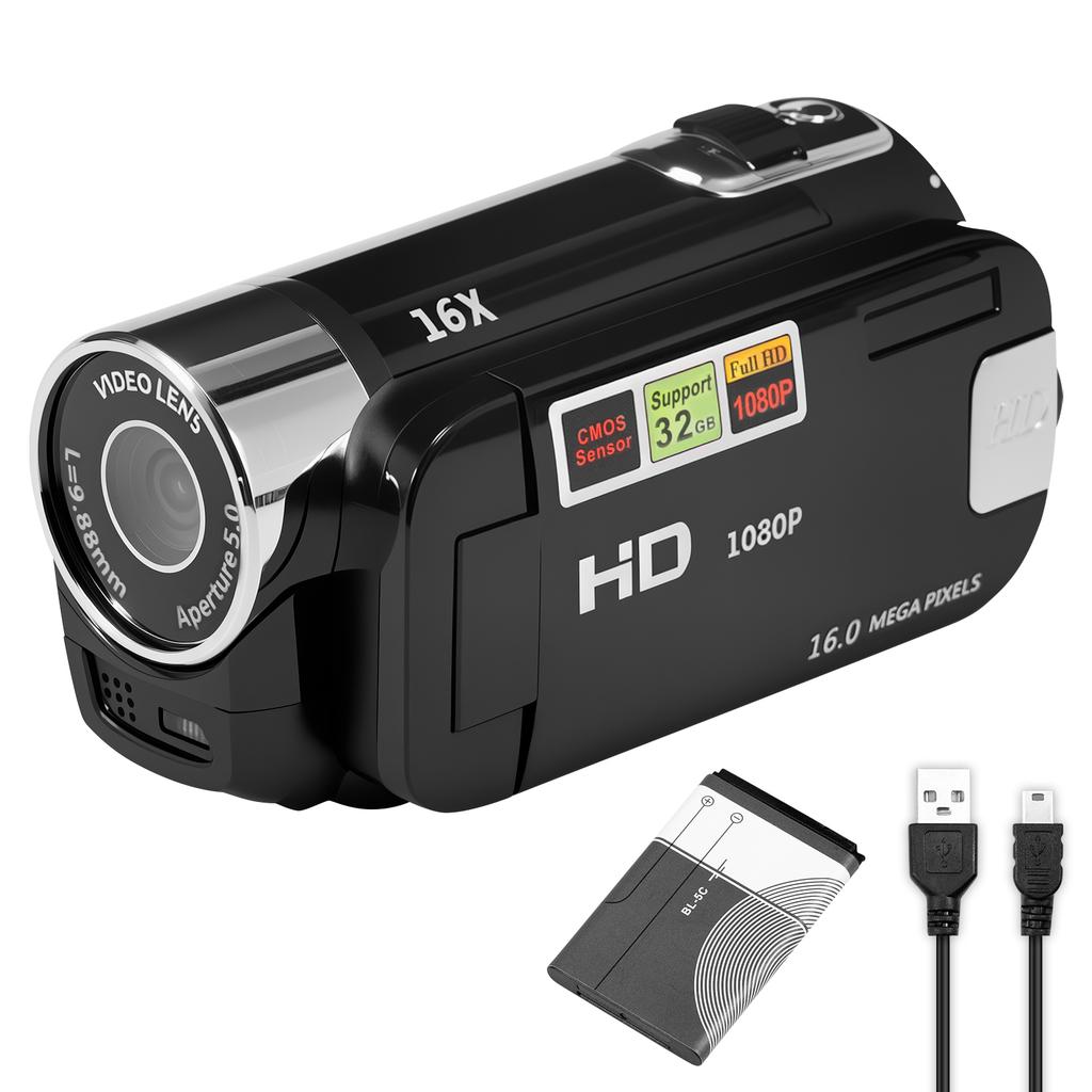 Video Camera Camcorder Retro Handheld Digital Camera with 2.7 Inches Display Screen 16X Zoom Camcorder for Home Office Outdoor