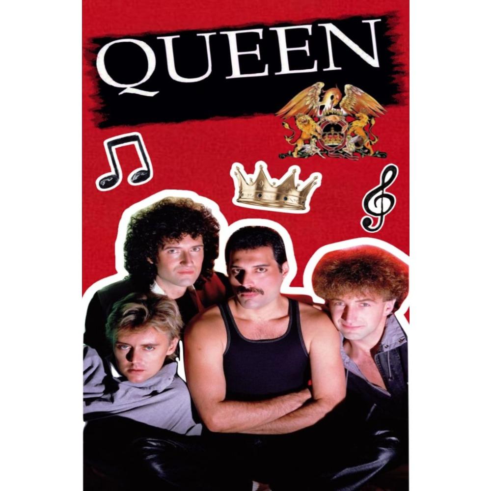 Metal Queen Band Wall Decor, Handmade 3D Tin Art for Living Room Bedroom Music Studio
