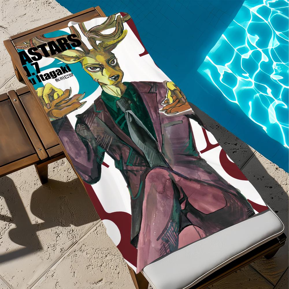 Hot Popular Japanese Anime B-Beastars-S Towel Beach Quick Dry Soft Pool Towels Gift for Travel Gym Shower Camping sports