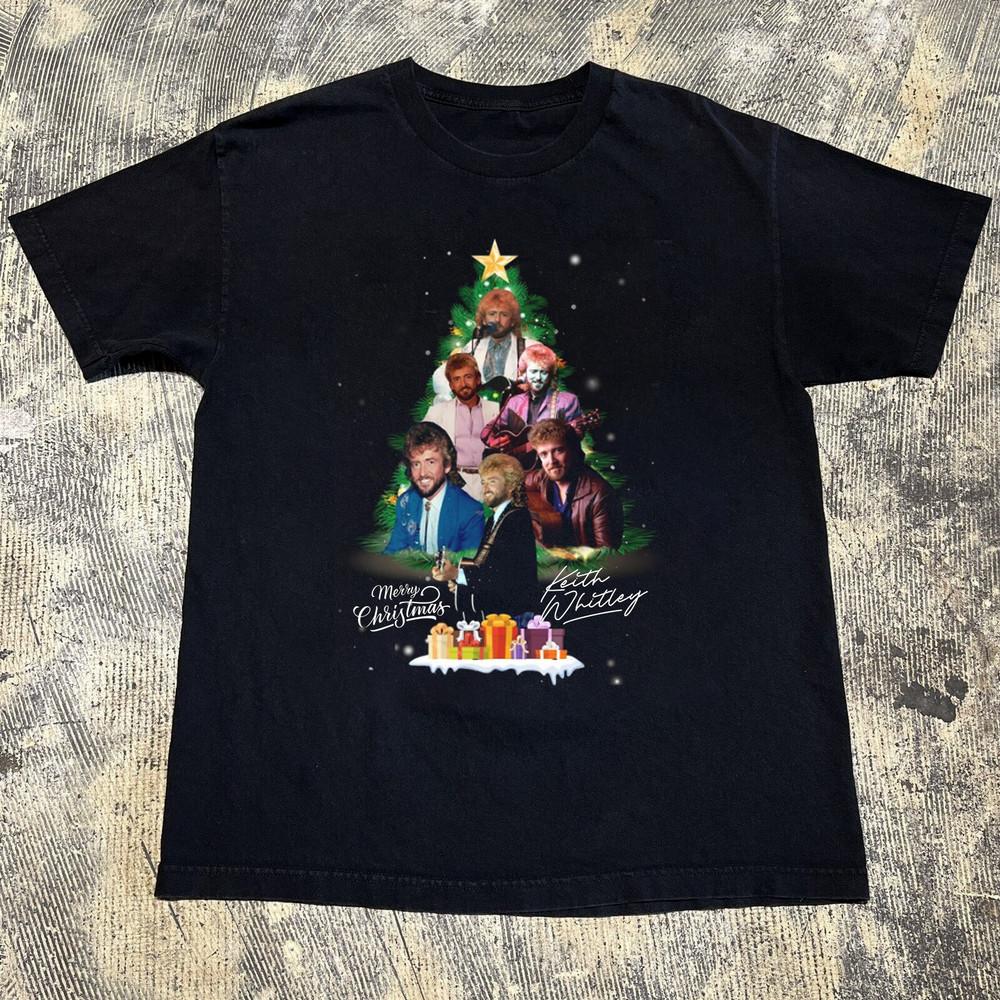 NEW Keith Whitley Christmas Tree Gift Xmas Black All Size Shirt QQ1410 Unisex T-Shirt M