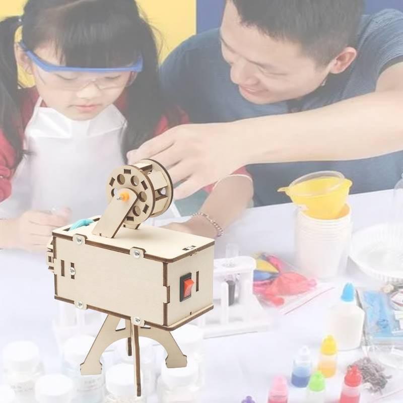 Wooden Diy Science Projector Kit Fun Physics Experiment Toy For Elementary School Students R-61