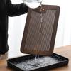 2025 Neo-Chinese Bamboo Tea Tray Kung Fu Tea Set Tray Hollow Out Grid Disk Quick Drainage Storage Tea Tray Dry And Wet Dual Use