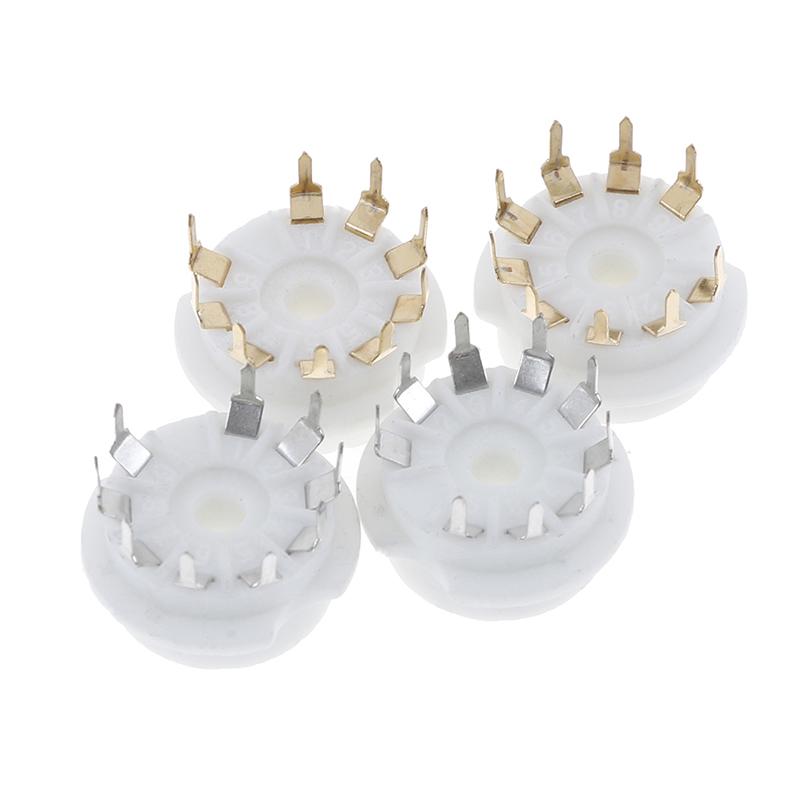 1 Peça Soquete de Tubo Cerâmico Pcb 9 Pinos Banhado a Ouro Base de Válvula Para 12Ax7 12Au7 Ecc83