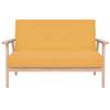 Canapé 2 places - vidaXL - Tissu Jaune - Confortable - Design Contemporain - Fixe