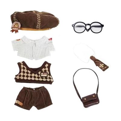 Niannyyhouse 20cm Stuffed Postman Cotton Doll Clothes Animal, Hat, Shirt, Vest, Pants, Tie, Backpack, Glasses, Suit, Dress-up,
