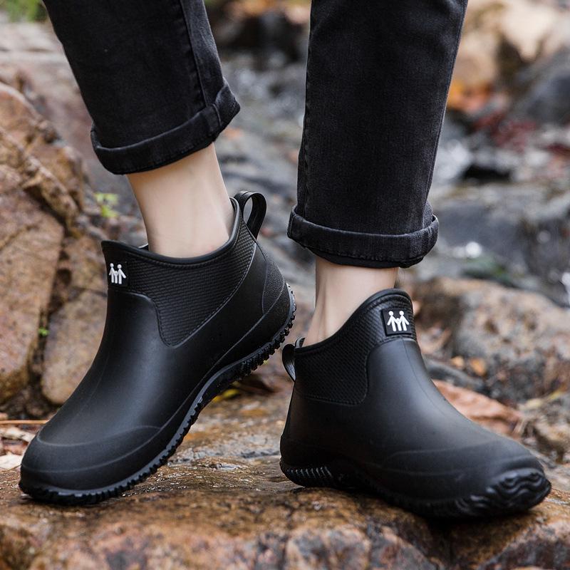 Korean Style Waterproof Short Rain Boots – Versatile Outdoor Footwear for Men & Women