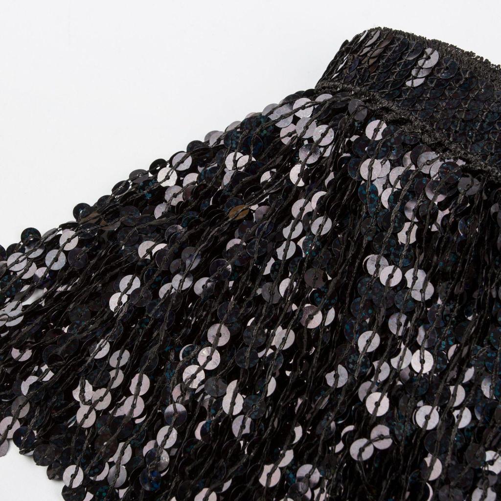 7mm Sequin Tassel Lace for Dance Costumes - 16cm, Autumn/Winter Style