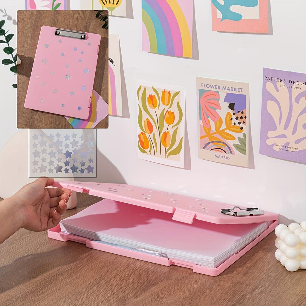 Large-Capacity A4 File Organizer with Clipboard - Durable PP Material,Multi-Functional Document Holder for Students & Office Use