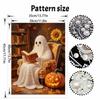 Halloween pearl painting art kit handmade diy home decorations ghost reading book sunflower pumpkin autumn harvest fall ornament