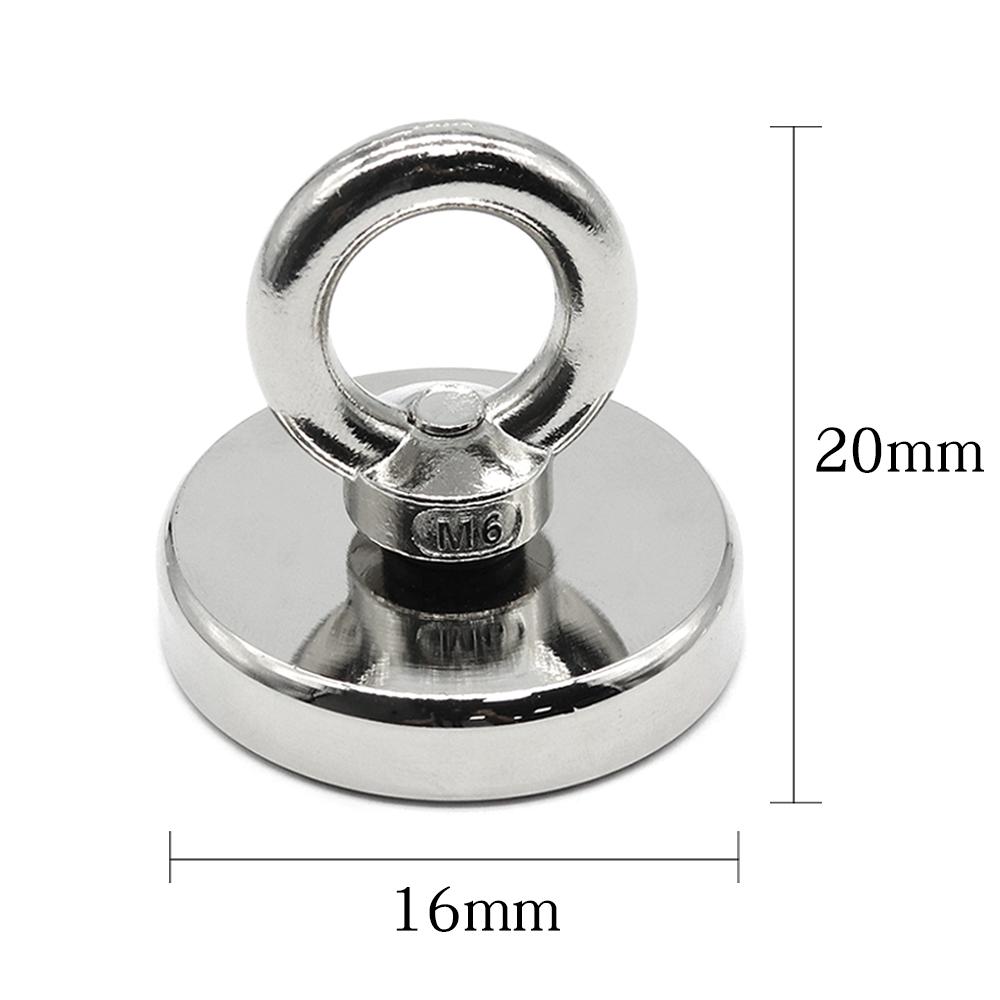 N52 Neodymium Magnet Super Strong Fishing Magnet Heavy Duty Rare Earth Magnet with Countersunk Hole Eyebolt Salvage Magnet