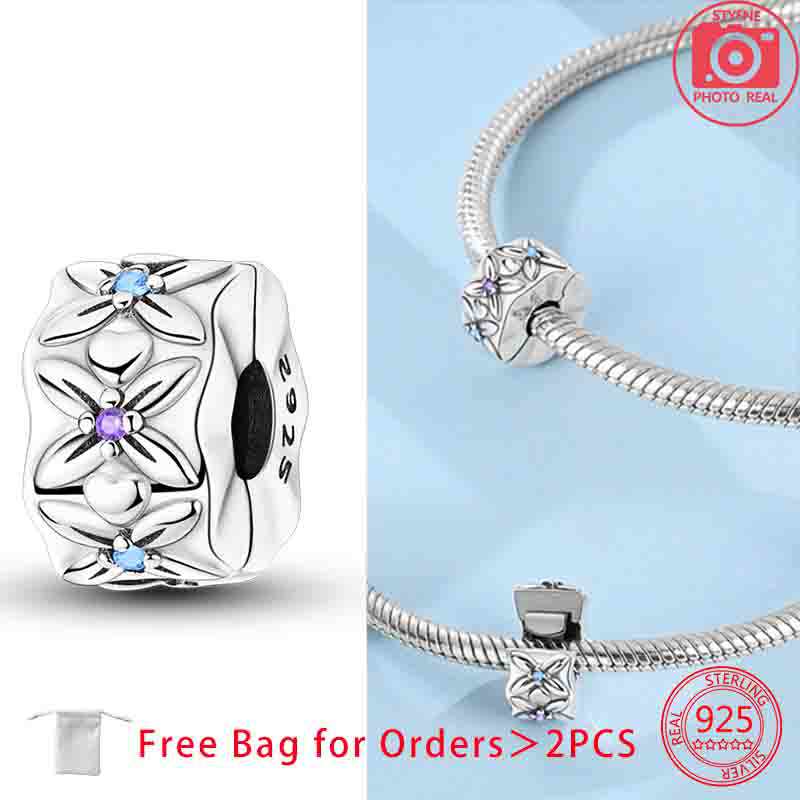 Clip Spacer Charm For Bracelet Clip Lock Stopper Bead Copper Spacer Openable Beads Making Fine Jewelry Gift