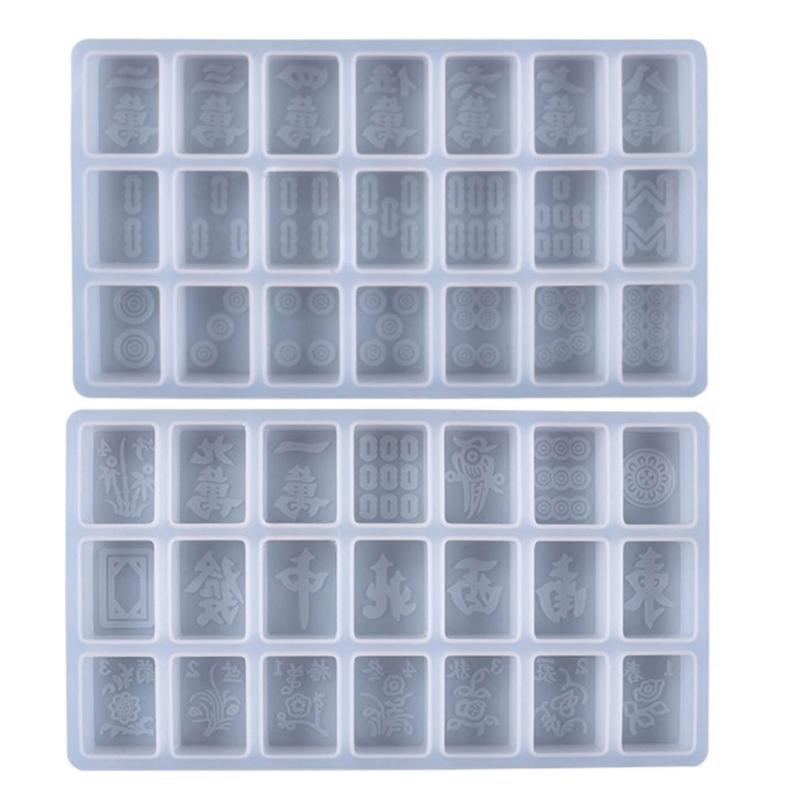 Resin Mold for Resin Chinese Mahjong Tiles Silicone Mold Epoxy Silicone Molds for DIY Personalized for Play Game Craft