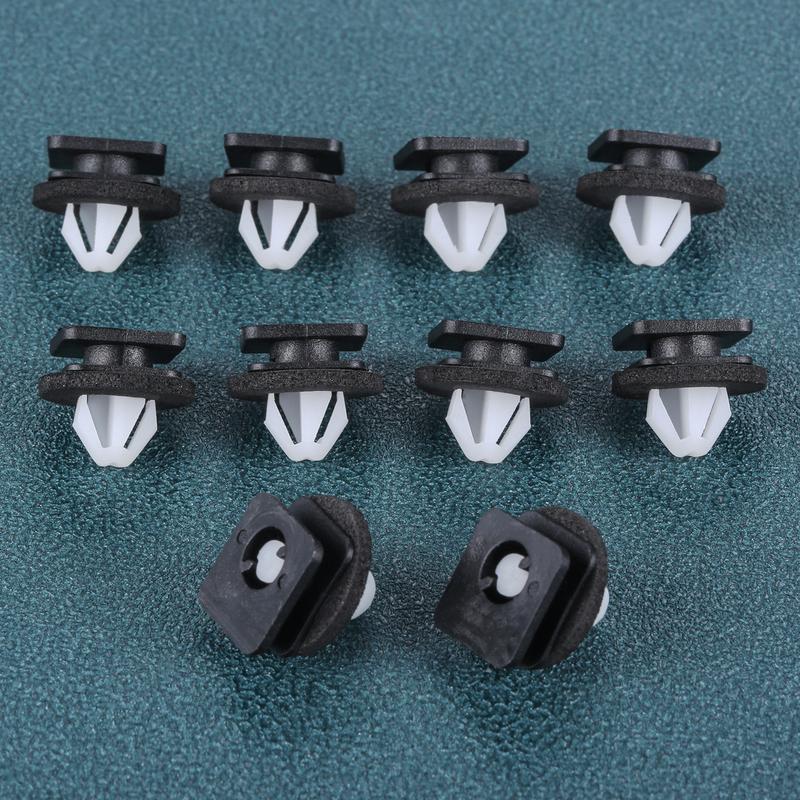 10Pcs Car Clips Front Windshield Molding Fasteners Fit for Explorer 11-19 Car Interior Replacement Parts Tools Auto Accessories