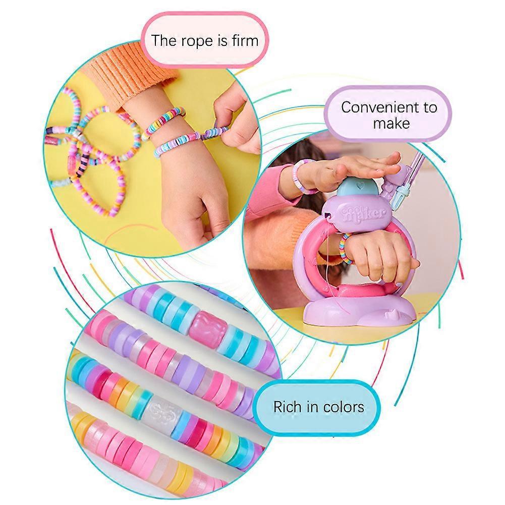 Tessitura per Bambini Cool Giocattolo Creatore di Braccialetti per Bebè per Bambine Divertente Kit Fai-da-te per Creare Braccialetti Regalo di Compleanno Perfetto per Bambini