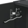 LED Lighted Mirror Cabinet Black 60 X 13 X 52 Cm