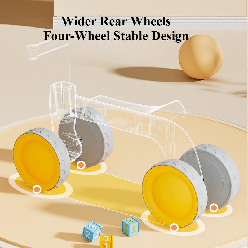 Baby Balance Bike 4-Wheel Walker with No Pedal First Toddler Outdoor Ride-On Toy Kids Birthday Gift for 1-3 Year Olds