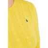 Polo Ralph Lauren Solid Logo Embroidered Crew Neck Long Sleeve Sweater Women Sweater Yellow 211910421-022