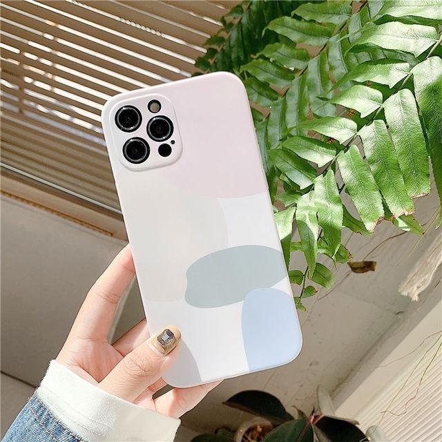 Art Abstract Geometry Ins Style Phone Case For Iphone 12 13 11 Pro Max Xr Xs Max X 7 8 Plus Se 2 12pro 11 14 Pro Graffiti Cover