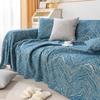 Nordischer Chenille-Jacquard-Sofabezug, Wasserwellenmuster, Moderne Sofatücher, Maschinenwaschbarer Überwurf für Wohnzimmer