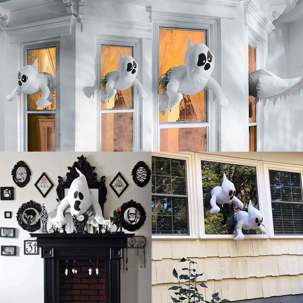 Expressive Window Collision Ghosts Perfect For Halloween Decorations