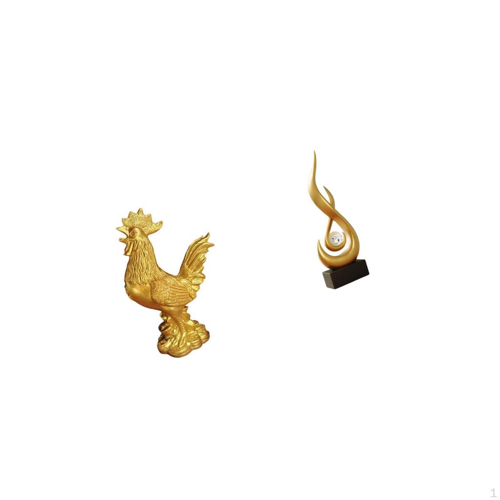 Chicken Figurine Feng Shui Decor Abstract Fire Statue Desktop Ornament Home Decorations Sculpture